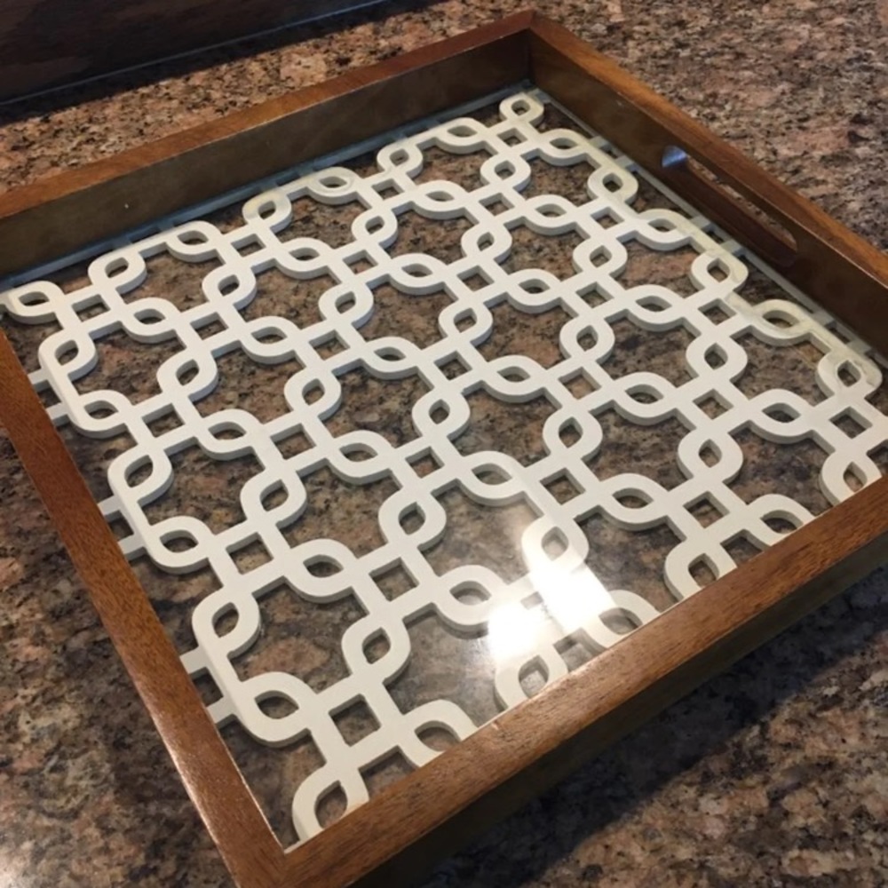 Decorative serving tray